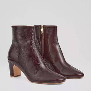 L.K. Bennett Conway Burgundy Patent Ankle Boots
